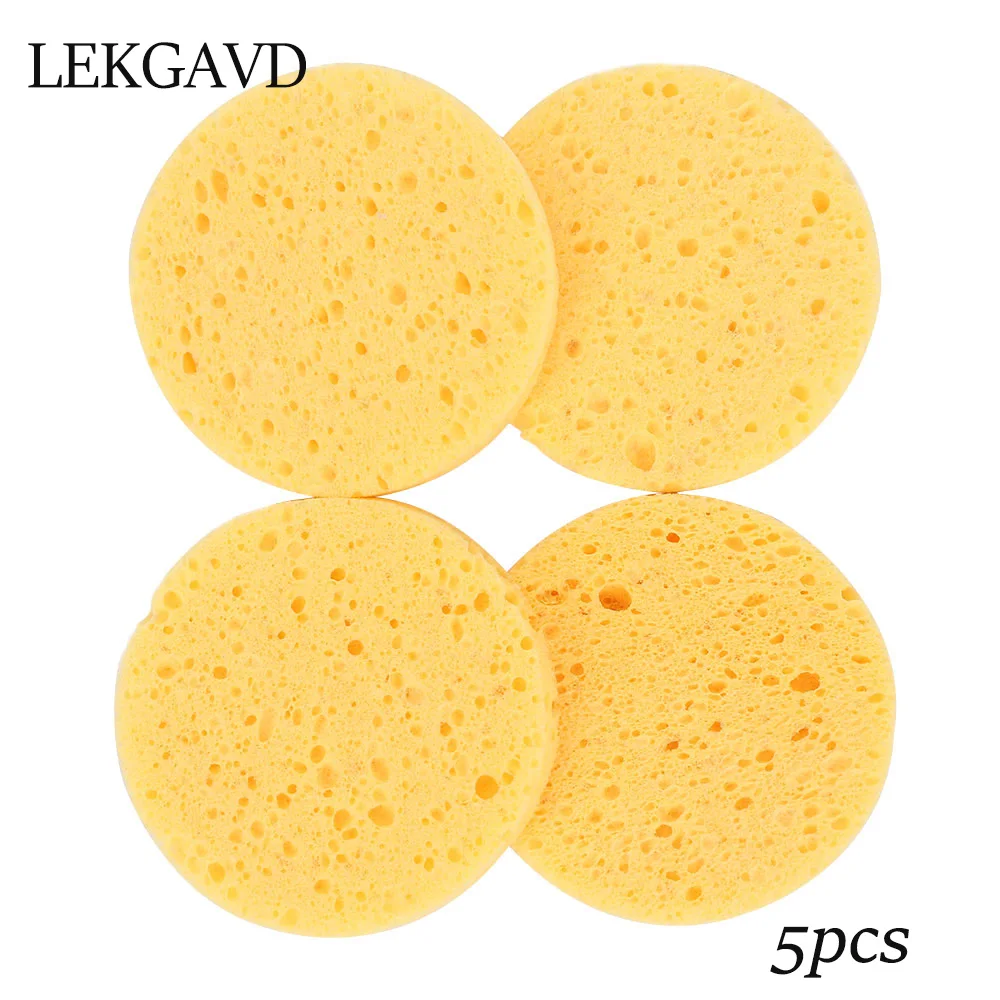 5 шт. круглые мягкие желтые косметические подушечки для макияжа красота