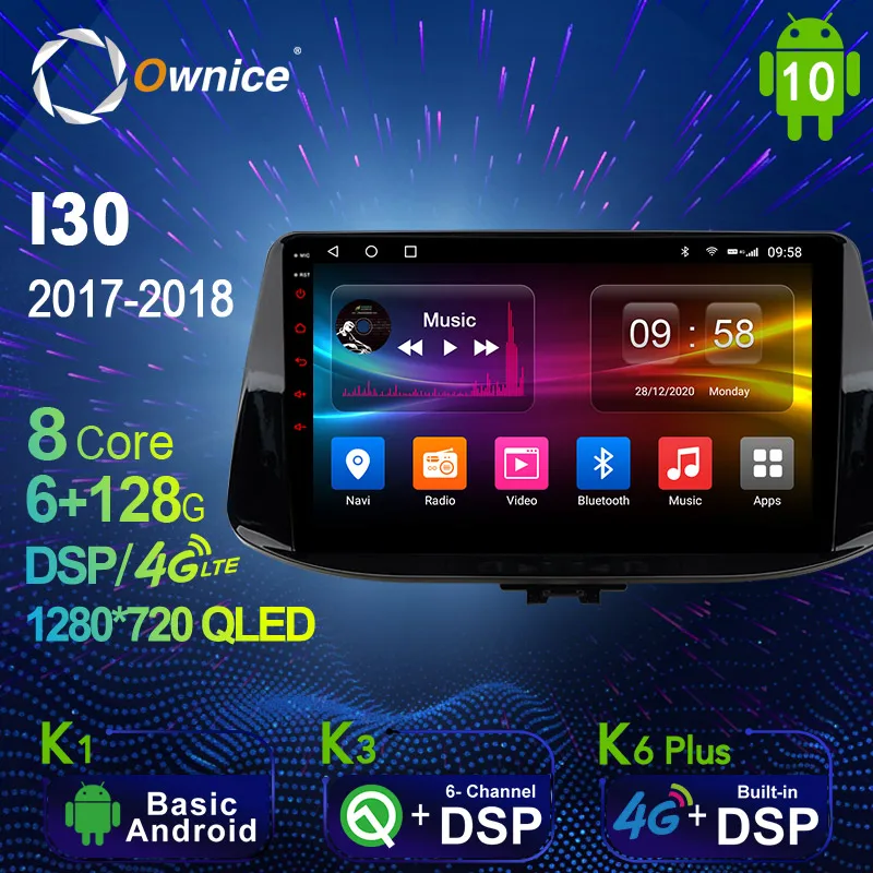 

Автомагнитола на Android 10,0, 6 ГБ + 128 Гб, для I30 2017-2018, автомагнитола с GPS, 4G, LTE, головное устройство 1280*720