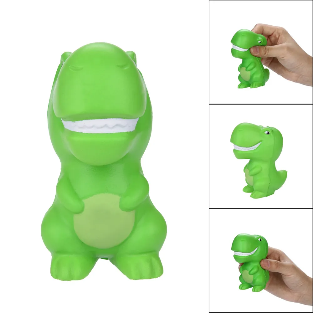 

Kawaii Jumbo Green Cartoon Dinosaur Squishy Slow Rising Squeeze Toys PU Simulation Stress Relief Vent Toy for Kids Adult FE