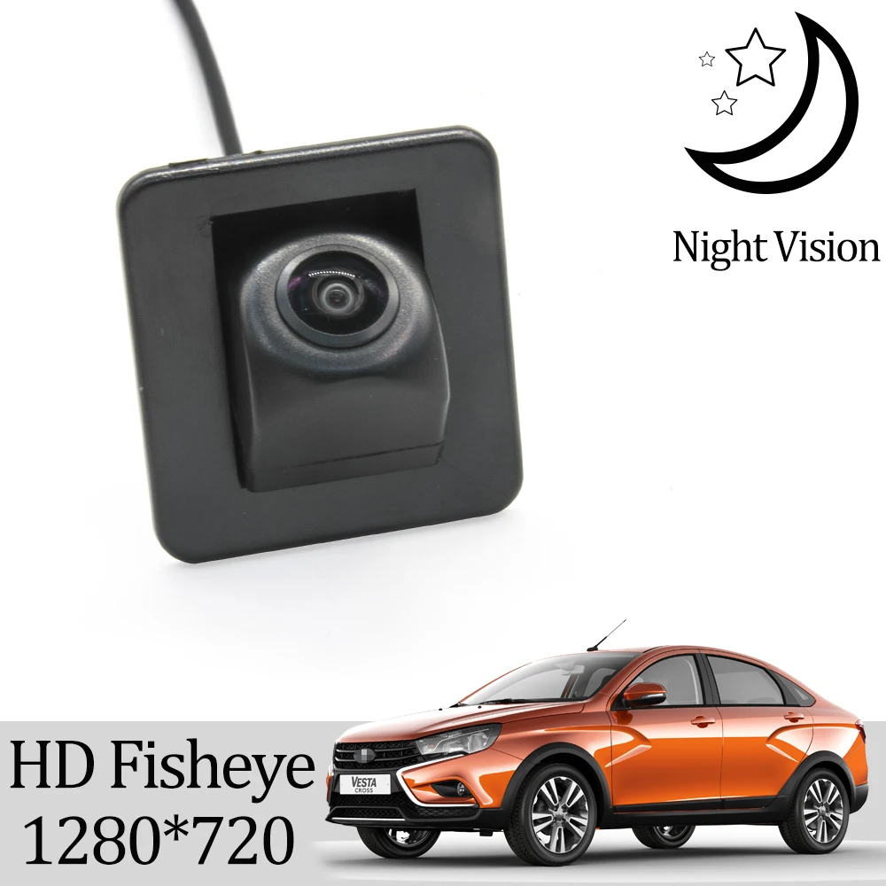 

Owtosin HD 1280*720 Fisheye Rear View Camera For LADA VESTA SW/VESTA SW CROSS/VESTA SPORT Car Reverse Parking Accessories