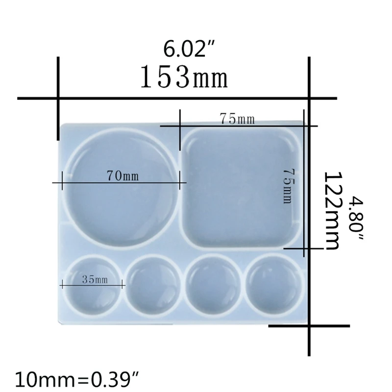 

1 Pc Crystal Epoxy Resin Mold Palette Casting Mould Handmade DIY Crafts Pendant Jewelry Making Tools