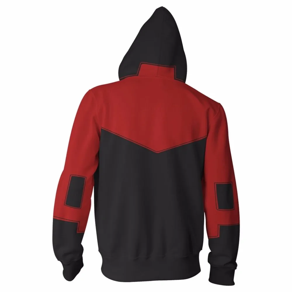 

Red jacket new zipper hoodie 3D printing zipper hoodie fashion sportswear autumn and winter zipper jacket tops for men