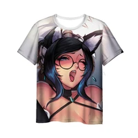 ahegao t shirt anime 3d print men women streetwear hentai pattern o neck hip hop t shirt harajuku casual tops sexy clothing