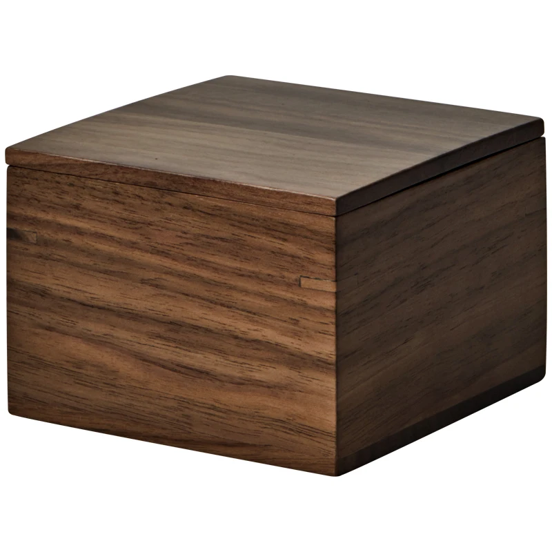 M Walnut wood Изысканный бамбуковый офисный ящик для хранения с крышкой, ручка для ключей, макияж, косметическая губная помада, ящик рабочий стол, предметы, Органайзер - Цвет: M Walnut wood