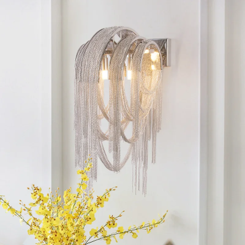 Italian Atlantis Luxury Chain Light Wall Lamps mirror light Stream sconce Lights Bathroom bedroom lamp For LOFT decor | Лампы и