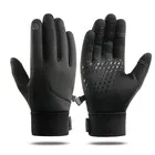 Водонепроницаемые велосипедные перчатки с длинными пальцами для сенсорного экрана, гоночные перчатки для горного и шоссейного велосипеда, зимние теплые женские и мужские велосипедные перчатки