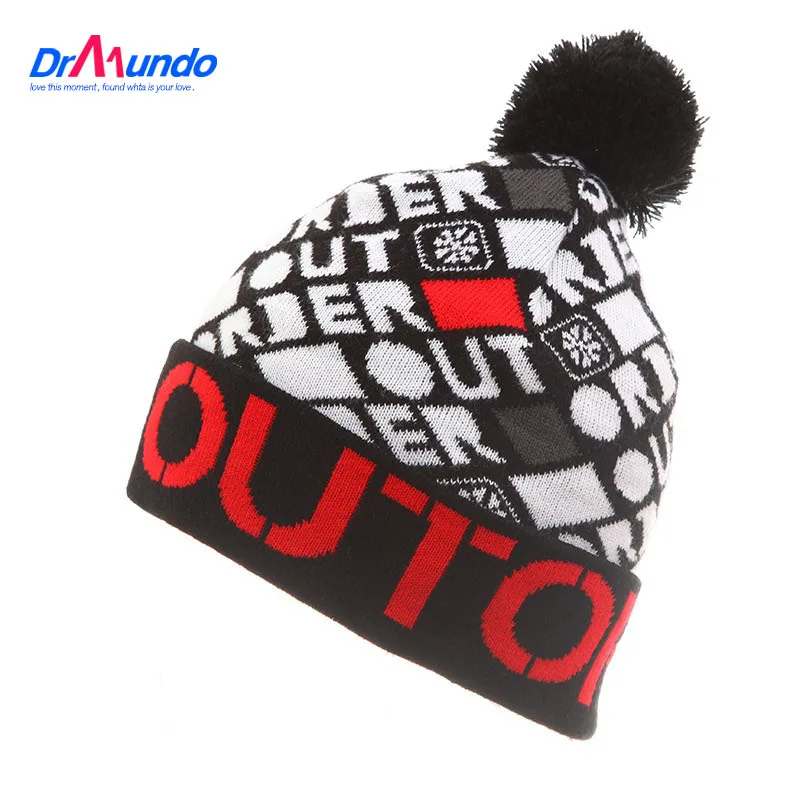 Вязаная Зимняя хлопковая шапка для сноуборда брендовые шапочки хип хоп Теплые
