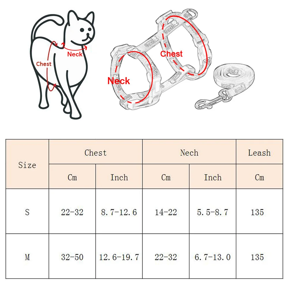 Ошейник и поводок для кошек в японском стиле милый ошейник с принтом