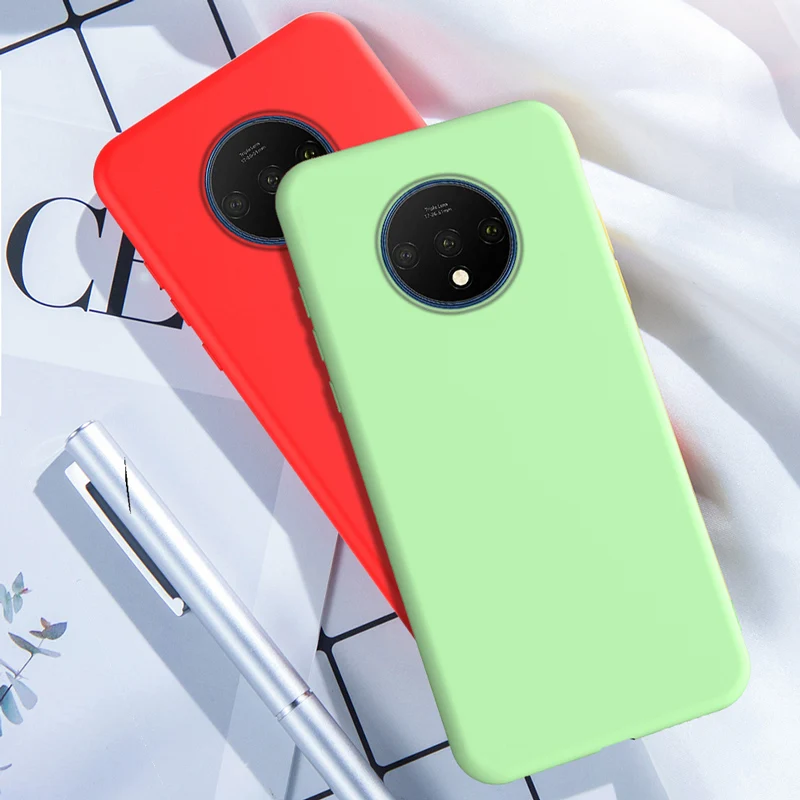 Для Oneplus 7T чехол из жидкого силикона мягкая задняя крышка для OnePlus 7T 7 Pro Чехол полная защита для Oneplus 7 задняя крышка
