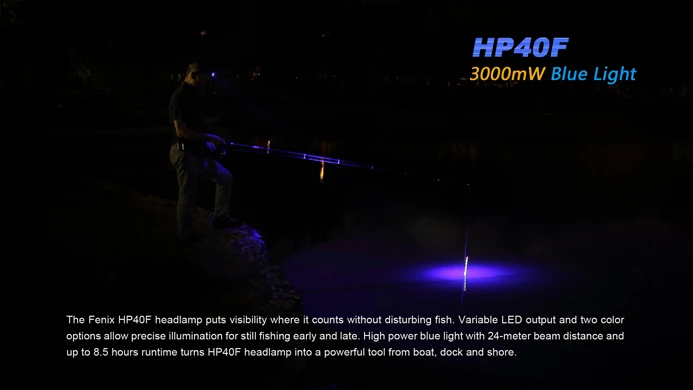 Fenix HP40F рыболовный налобный фонарь Cree XP-G2 R5 450lm с синим светом фарол Головной фонарь Lanterna de cabeca