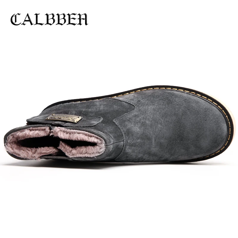 CALBBEN/высококачественные зимние ботинки мужские уличные теплые на плоской