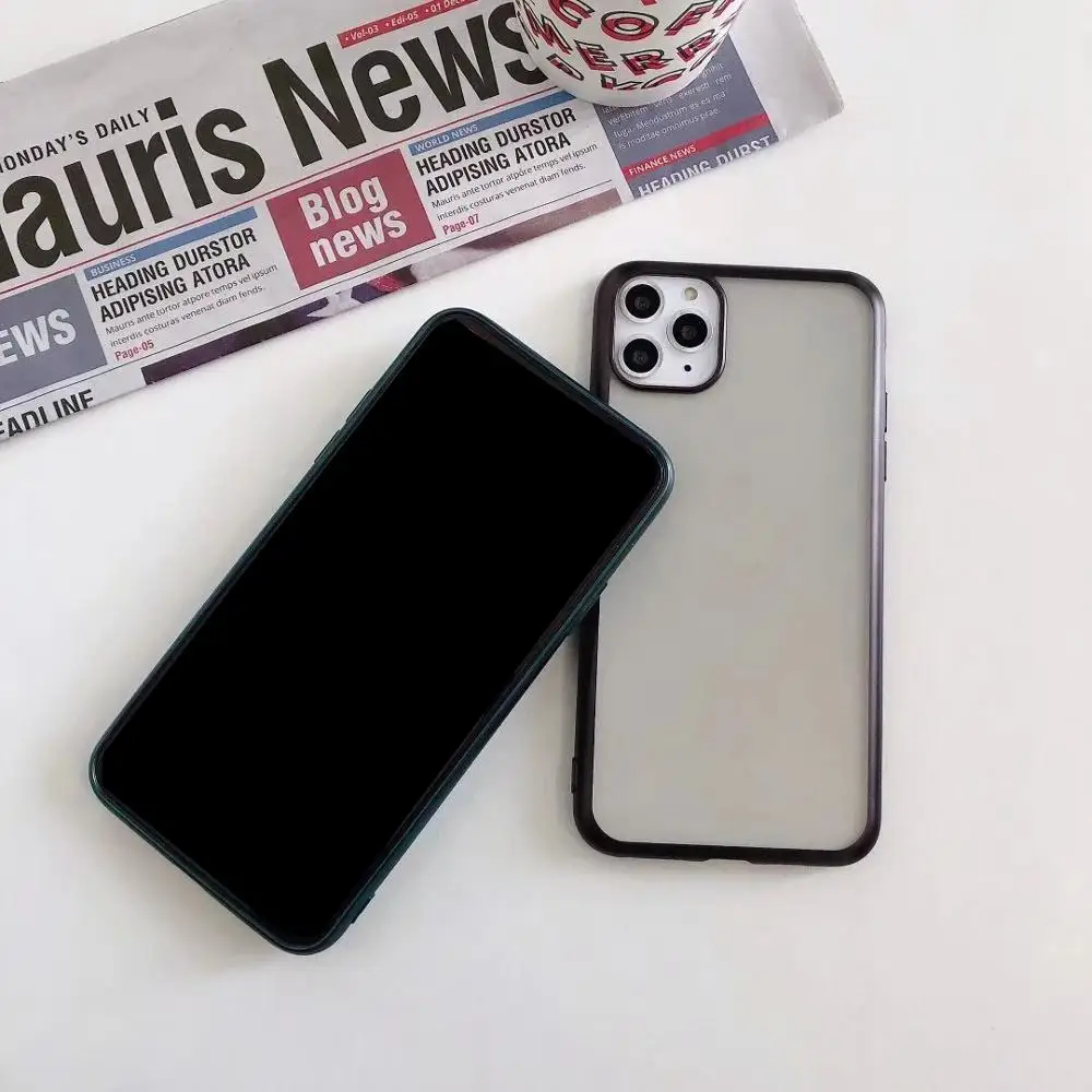 Матовые мягкие чехлы из ТПУ с покрытием для Iphone 11 Pro XR XS MAX X 8 7 6 хромированные