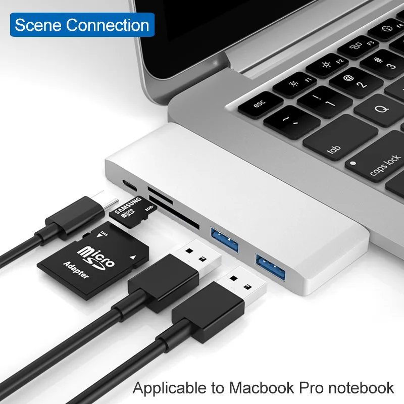 Высокоскоростная док станция типа C 5 в 1 адаптер USB 3 0 концентратор