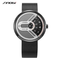 sinobi new creative design top brand mens watches fashion turntable man quartz wristwatches mens clock reloj mujer bayan saat