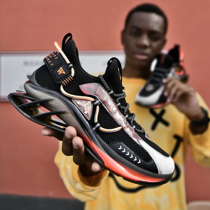 

Кроссовки мужские на платформе, дышащие, Вулканизированная подошва, Повседневная прогулочная спортивная обувь для бега, для улицы, путешес...