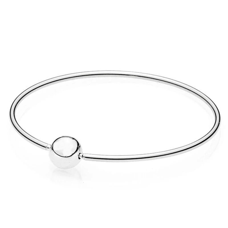 

Original Ball Clasp ESSENCE COLLECTION Beaded Snake Chain Bracelet Fit 925 Sterling Silver Bead Charm Bangle Diy Fashion Jewelry