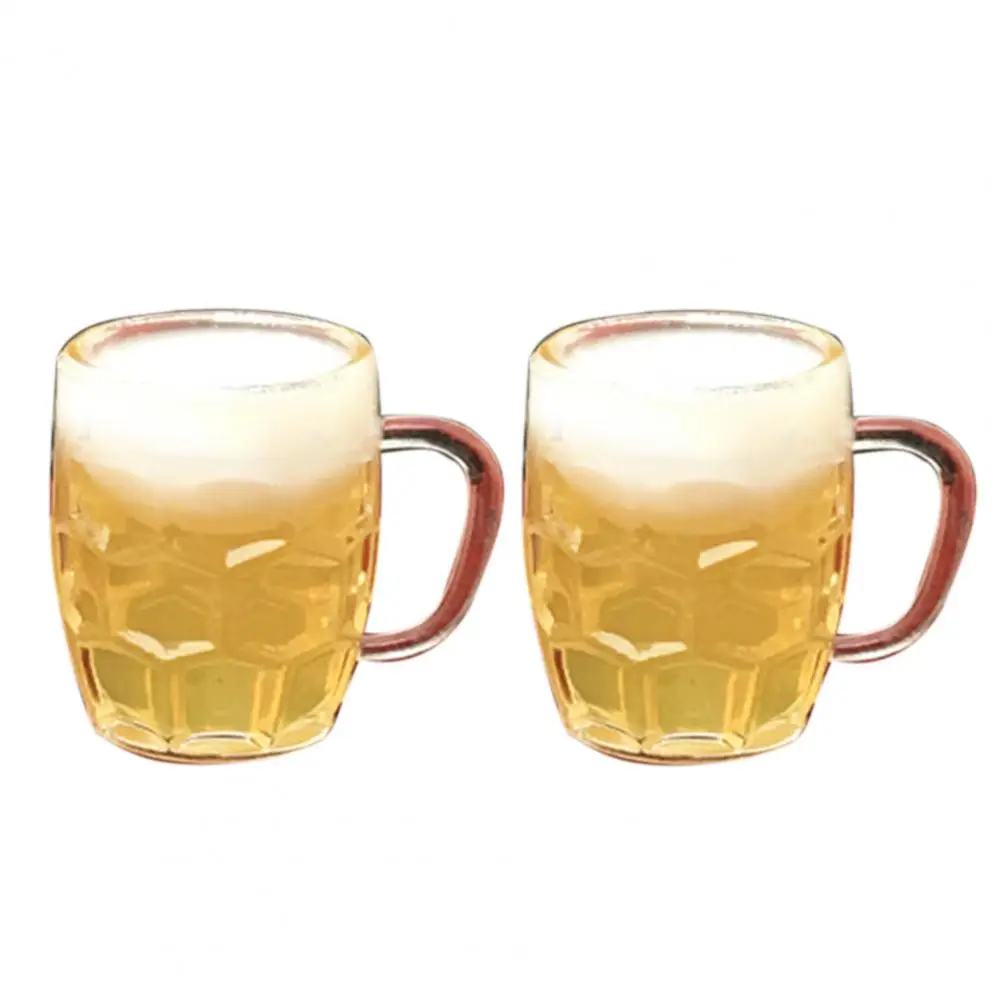 

1 Pair 1/12 Mini Beer Cups Miniature Scene Model Dollhouse Accessories Kid Toys