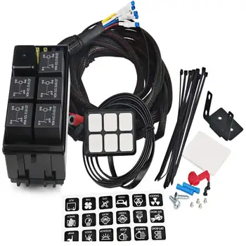 6 Button Switch Control Box Button Control Panel Relay Assembly For Off-Road Vehicle Pickup Car RV Yacht