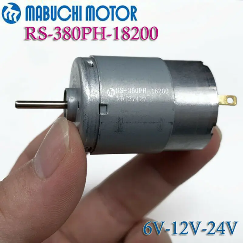 

MABUCHI RS-380PH-18200 DC 6V 12V 18V 24V Mini Carbon Brush Long Life Mute Motor