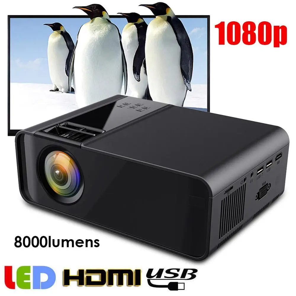 W10 Bluetooth проектор 1080P светодиодный 4K Wi Fi Мультимедиа Домашний кинотеатр 3D HD 1920*1080