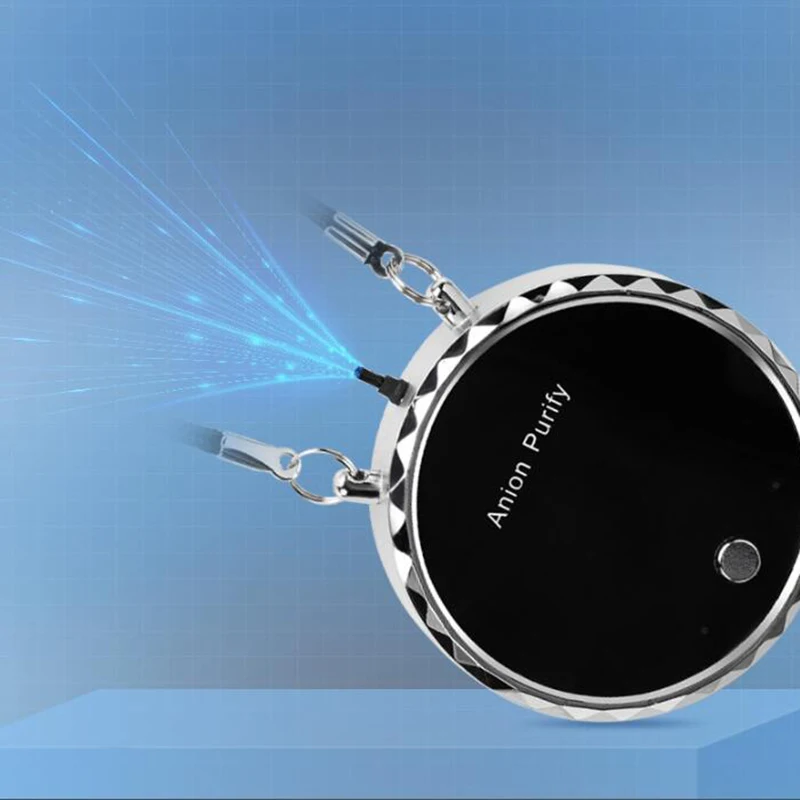 

EAS-Personal Air Purifier Necklace Wearable USB Portable Mini Air Purifier USB Air Cleaner Negative Ion Generator for Home