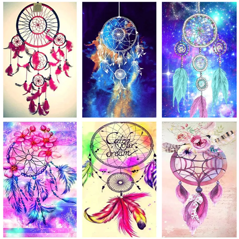 Алмазная живопись полная дрель вышивка сделай сам цветной Ловец снов алмазная