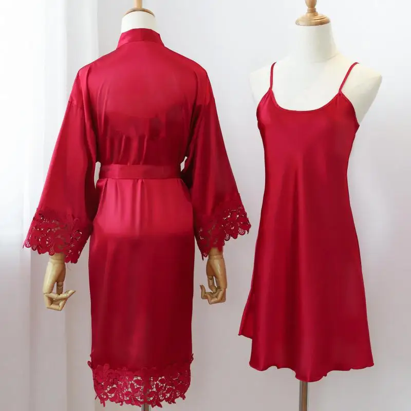 Сексуальный женский домашний халат интимное нижнее белье кружевной свадебный