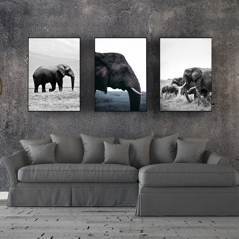 

Modern Decoration Poster Animal Elephant In The Sunset Canvas Painting Hd Printing Home Wall Art Decoration for Bedroom
