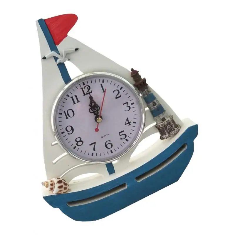 

Mediterranean Style Desktop Clock Clock Decorative Ornament For Living Room