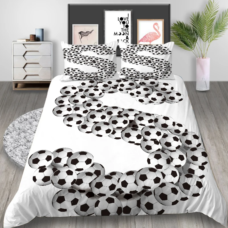 Thumпостельные принадлежности для футбола набор постельного белья Одноместный