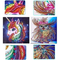 diy diamond painting kits for adults kids cute 5d diamond painting special shaped unicorn owl cat diamond painting 9 8x9 8 inch