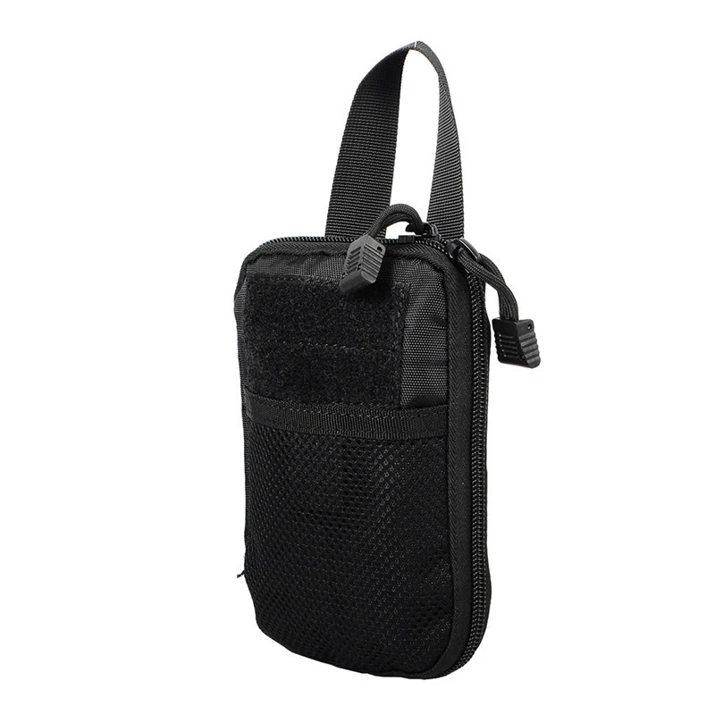AIRSOFTPEAK Военный молле EDC Сумка для аксессуаров Тактические сумки для охоты Спортивный пакет фонарика - Цвет: BK