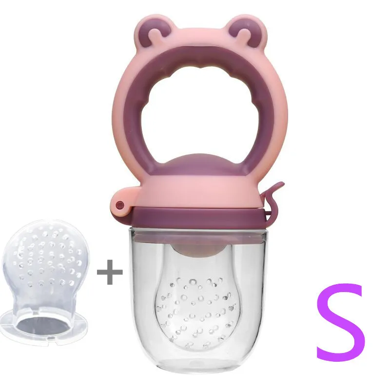 Pacifier Purple S Силиконовая соска+ соска для младенца, голова лягушки, тип молочного свежего фруктового соска для детей, бутылочки для соска - Цвет: Pacifier Purple S