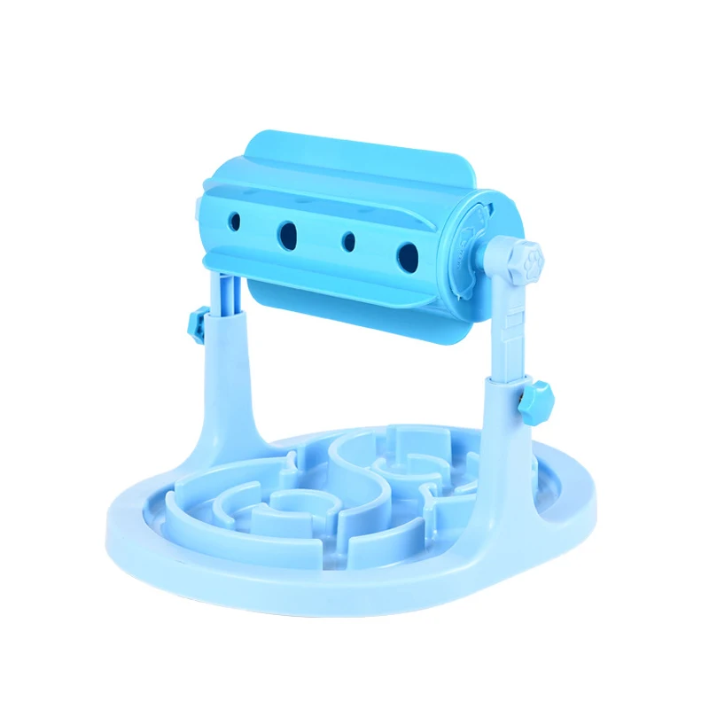 Blue Забавная пищевая игрушка для собак, пищевая медленная кормушка, обучающая миска для домашних животных, игрушки-головоломки, интерактивная обучающая игра IQ, игрушка для кошек - Цвет: Blue