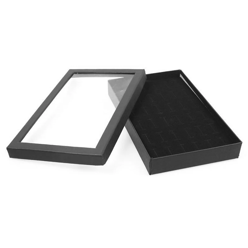 36 ячеек флокирующий держатель для ювелирных изделий коробка хранения