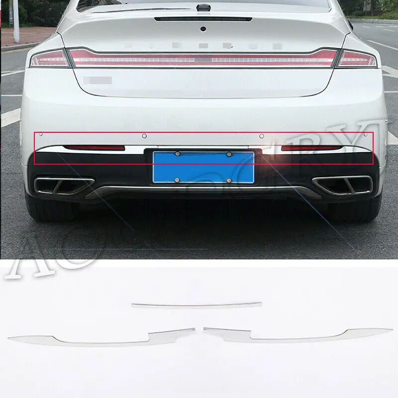 

Подходит для Lincoln MKZ 2017-2020 хромированная крышка заднего бампера из нержавеющей стали Декоративная защита отделка литье автомобильные аксес...