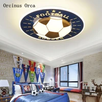 cartoon creative blue football ceiling lamp boy bedroom childrens room lamp lovely color basketball boy ceiling lamp