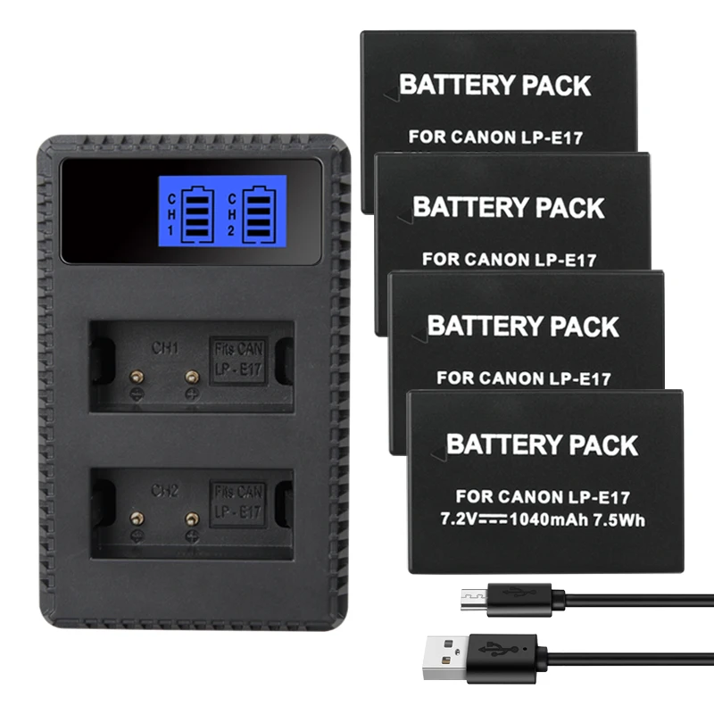 LP-E17 LP E17 Battery for Canon EOS M3 M6 T6i T6s 750D 760D 200D 800D 8000D Kiss X8i Camera Batteries Charger | Электроника