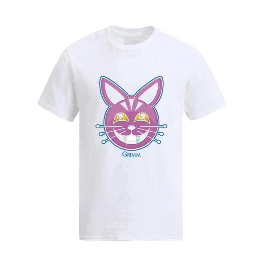 

Популярная Повседневная мужская футболка с графическим принтом GRIMM Kat Essential, хлопковые рубашки с коротким рукавом, футболки с круглым вырезо...