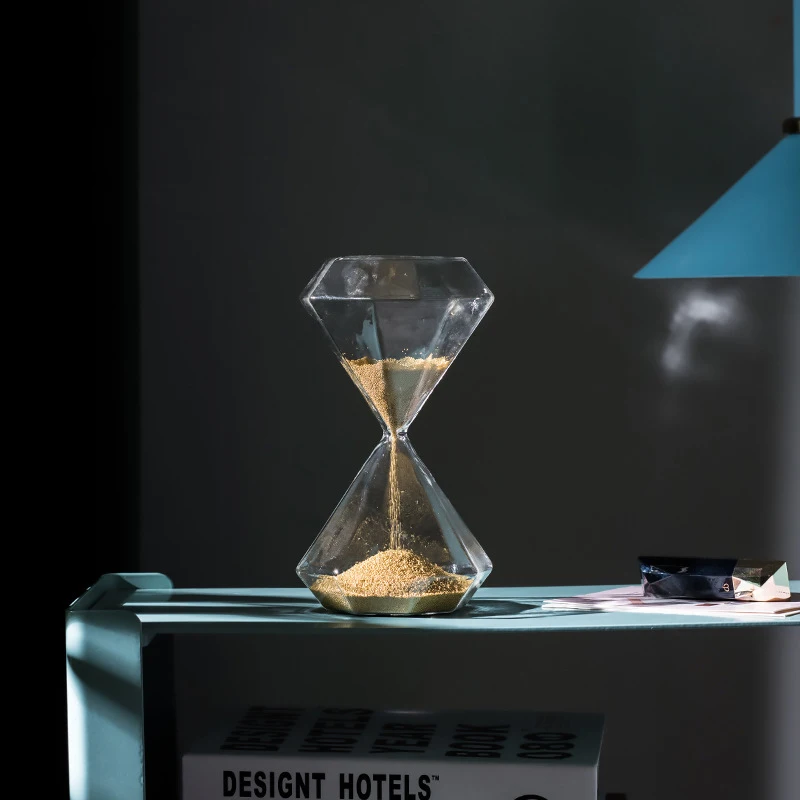 Креативные стеклянные часы для дома настольные украшения украшение с золотым