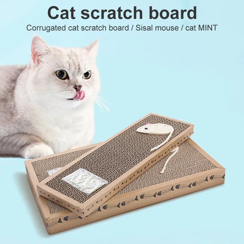 

Cat Scratch Pad Wear-resistant Corrugated Paper Catnip Cat Scratching Board Cat Toys Grinding Nail Scraper Mat Pet Supplies