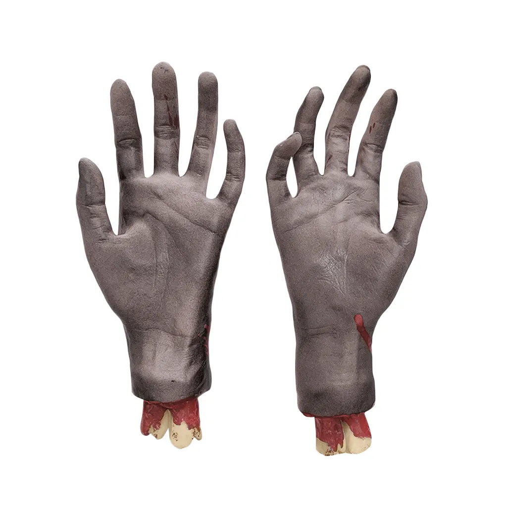 Horror Trick Toy Scary Prop Halloween Props Severed Hand Feet Broken Latex Stump Bloody Limbs And Hands 2020 | Дом и сад