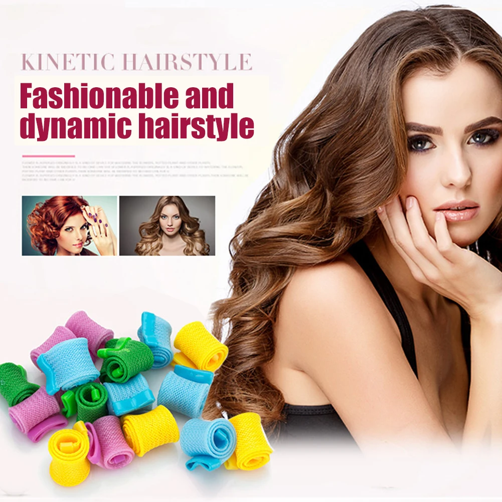 

18pcs Hair Rollers Snail Shape Hair Curler Spiral Wave Curls DIY Styling Tools Styling Kit Wave Rolls With Hooks