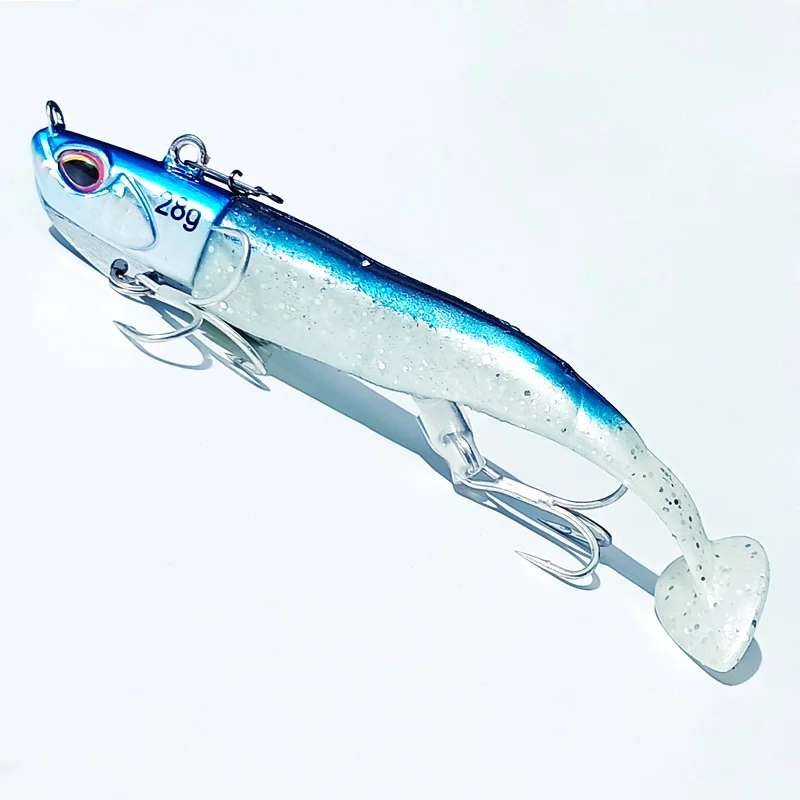 1pc 23g/28g Lumious/Glow Sea bullet bass Snapper fishing lure jig head soft boby jigging | Спорт и развлечения