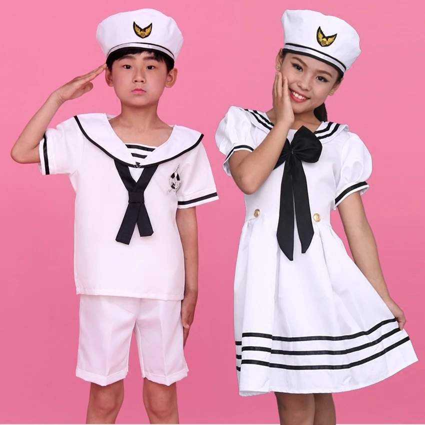 Детский хор униформа ученика начальной школы платье для девочек с галстуком