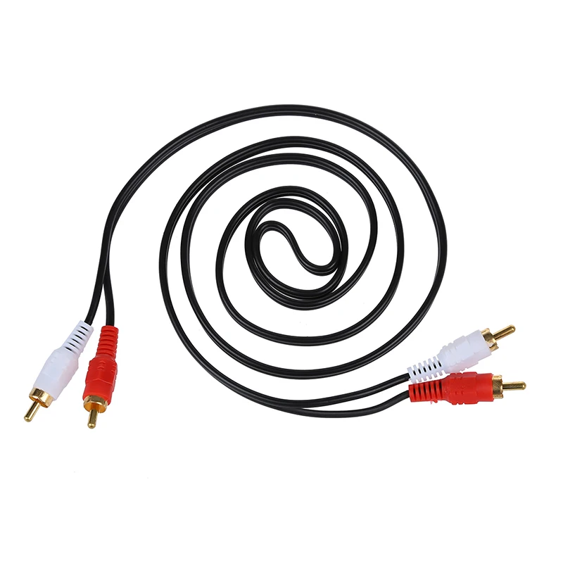 Двойной RCA Phono штекер папа аудио кабель свинцовый Разъем Черный 1 5 м|Кабели HDMI| |