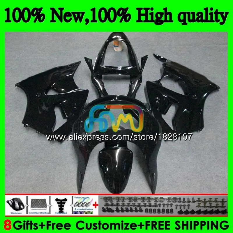 

Body For KAWASAKI ZX-6R Glossy black 6 R ZX-636 ZX600 600CC ZX6R 98 99 28BS.2 ZX636 ZX600CC ZX 636 6R 98 99 1998 1999 Fairings