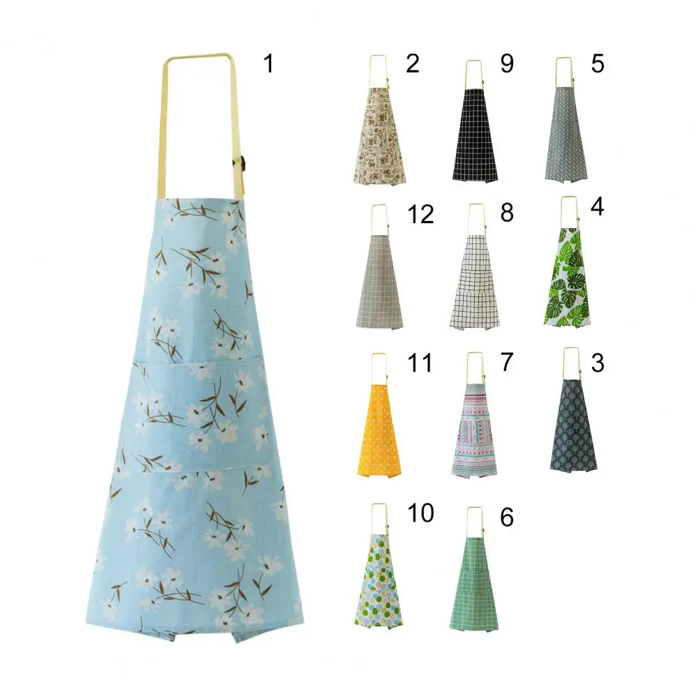 

Nordic wind-heat solid cooking household kitchen apron cotton fabric ladies men's chef cafe barbecue apron kitchen accessories
