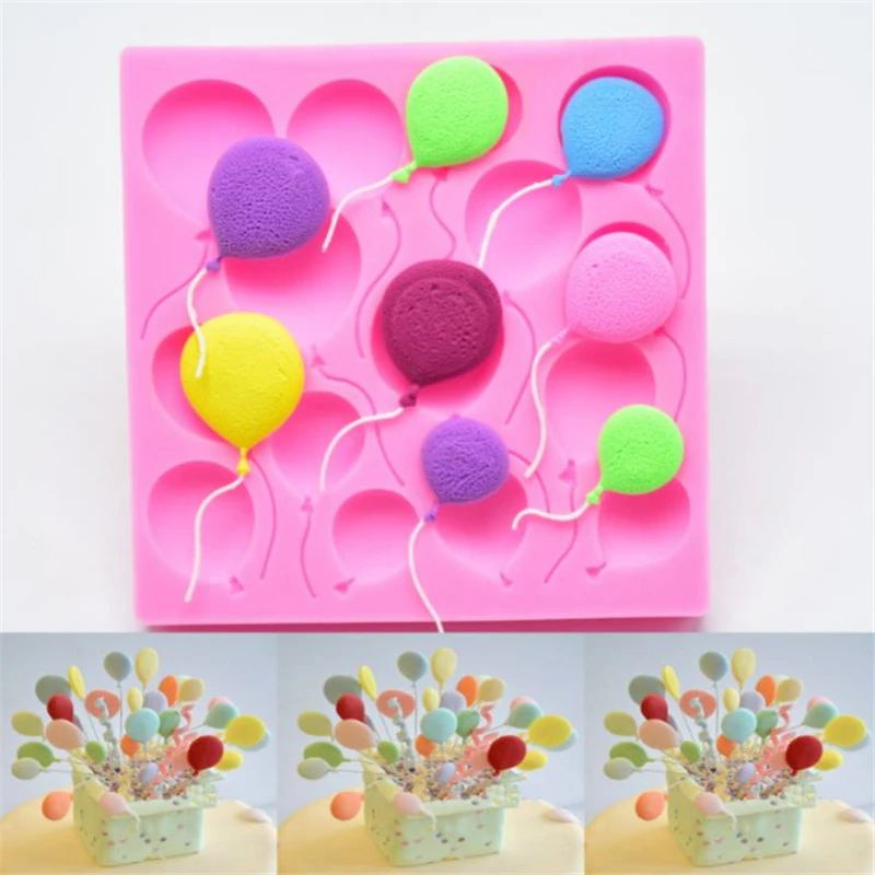 

3D Balloon Pattern Food Grade Silicone Fondant Soap Mould Chocolate Cake Maker Silicone Cake Molds Cake Decorative Easter Decor