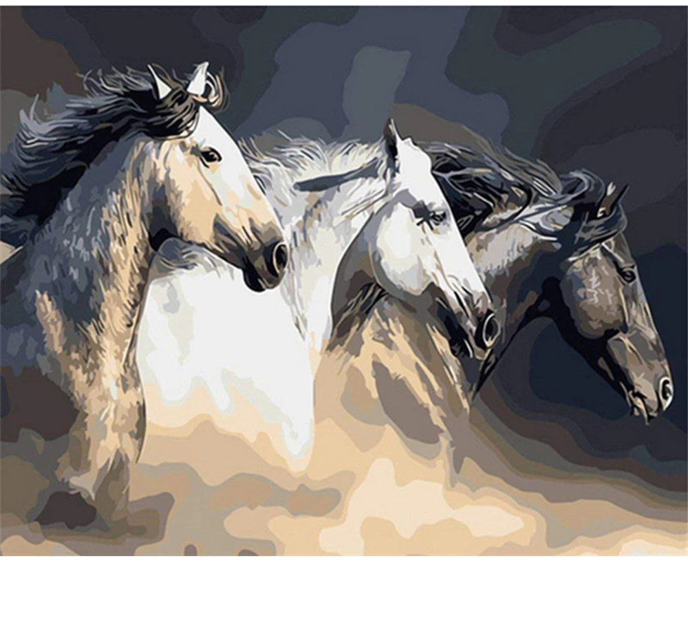 

CraftArtGo Painting By Numbers Animal painting On Canvas HandPainted Gift Picture By Number Waterfall Kits Home Decoration